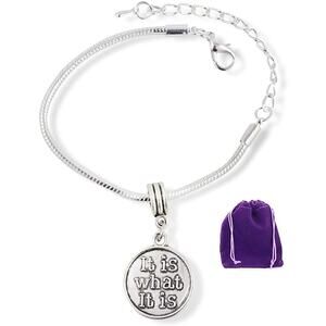 It Is What It Is Bracelet | Snake Chain Charm Bracelet
